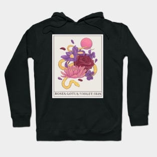 Roses/Lotus/Violet/Iris Hoodie